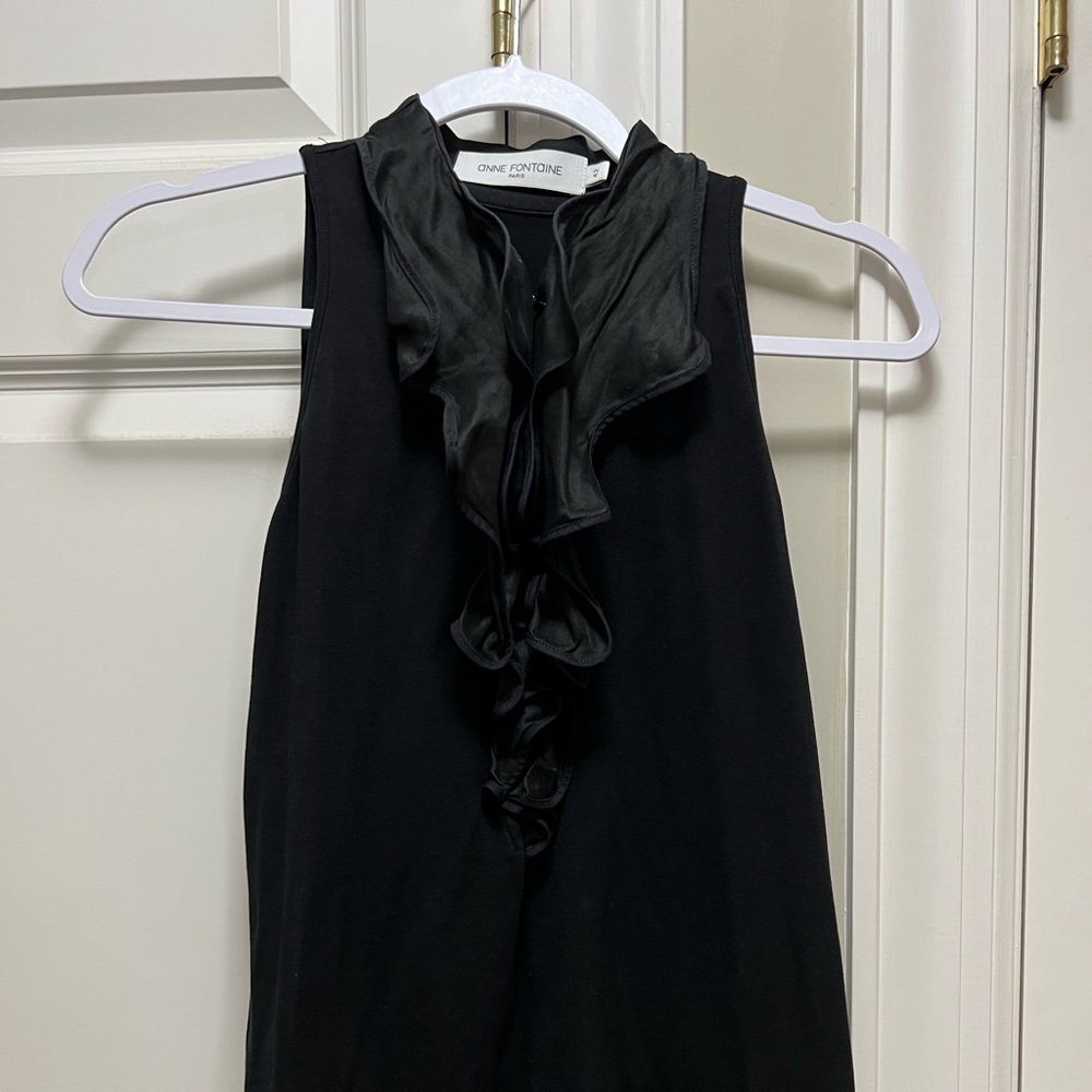 Anne Fontaine sleeveless ruffled top